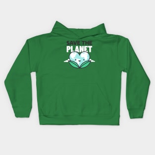 save the planet Kids Hoodie